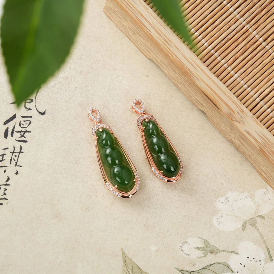 【云上好物】S925银和田玉吊坠-多样性发一件23*7mm-DS84066-16（JG）