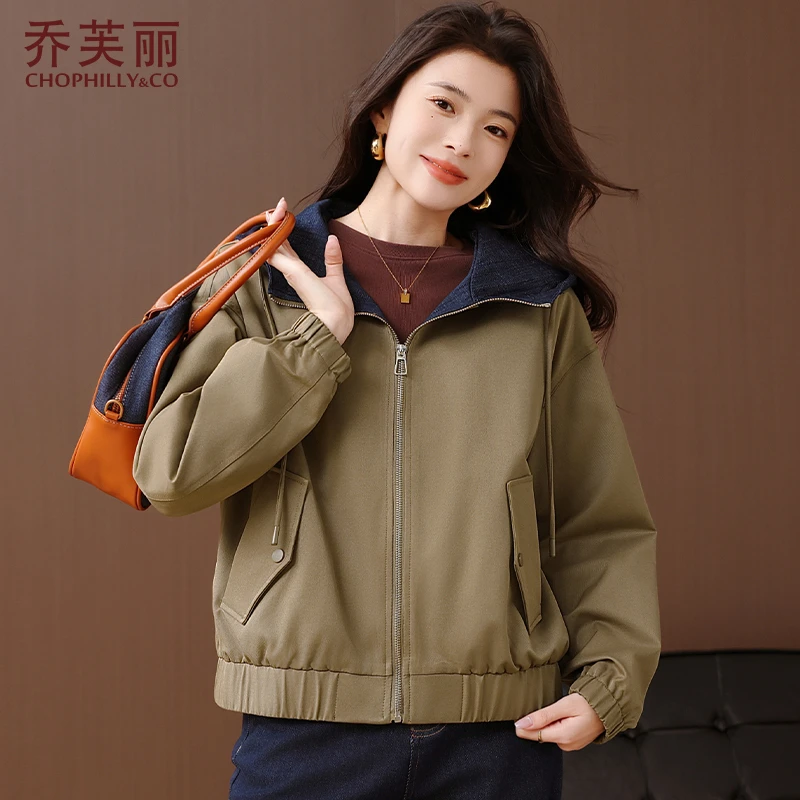 50多岁妈妈秋装外套洋气休闲夹克2025新款中老年女春秋季短款风衣