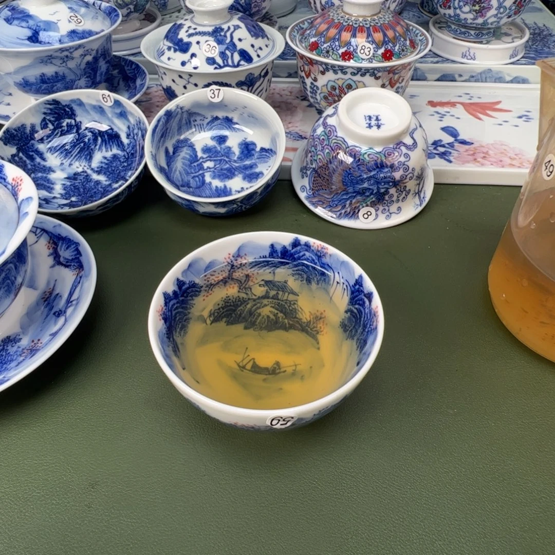 景德镇纯手工纯手绘茶具木木48