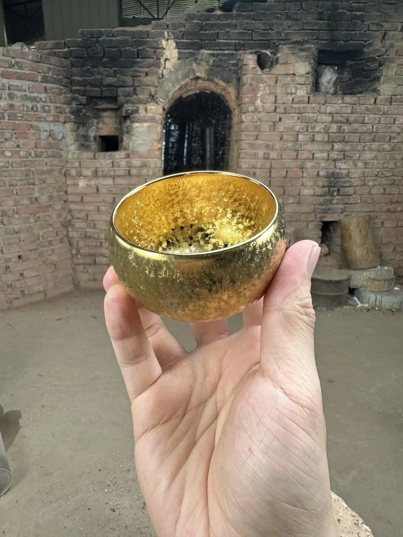 建窑建盏 金色传说 金油滴 手工 茶杯 主人杯