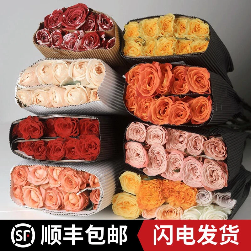 顺丰冷链云南玫瑰鲜花新鲜到家基地直发家用水培鲜切花节日礼物
