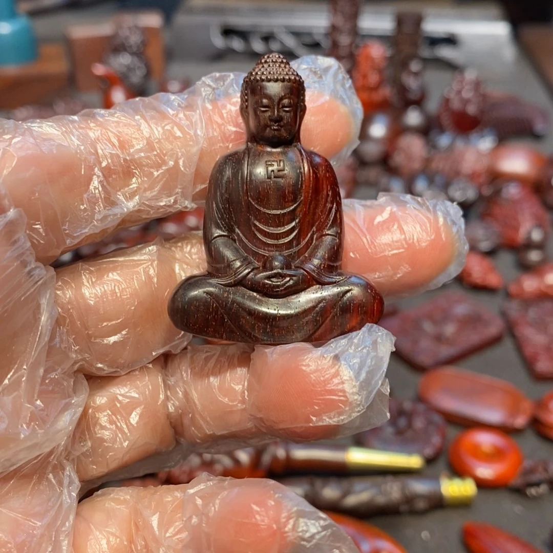 把件小叶紫檀芝****高印度小叶紫檀手把件