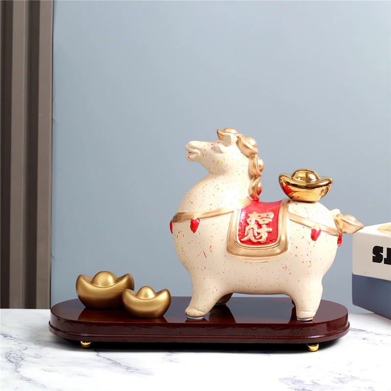 马上有钱玄关中式老板桌电视柜乔迁客厅桌面高档送礼博古架开业