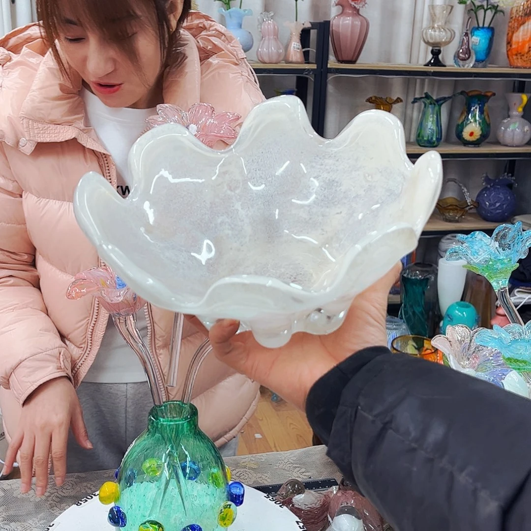 果盘不完美家悦琉璃工艺品