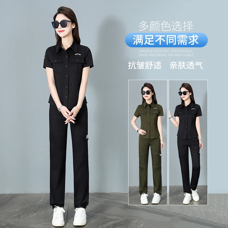 休闲运动套装工装休闲时尚痞帅高质感穿搭高智淡人风夏季亲肤