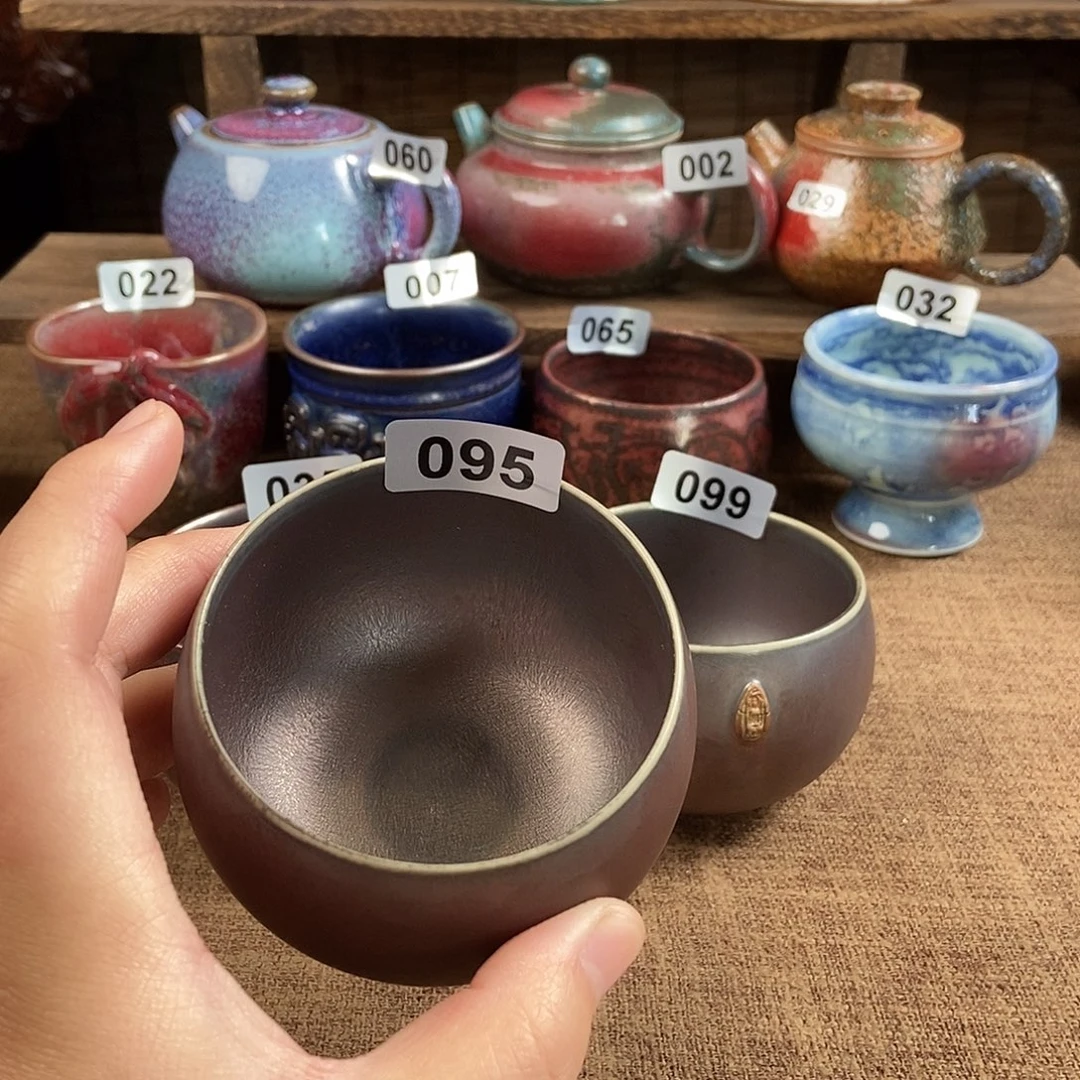 无***为瓷片钧瓷茶壶茶具