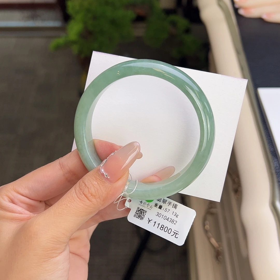 翡翠手镯未镶嵌59冰湖水