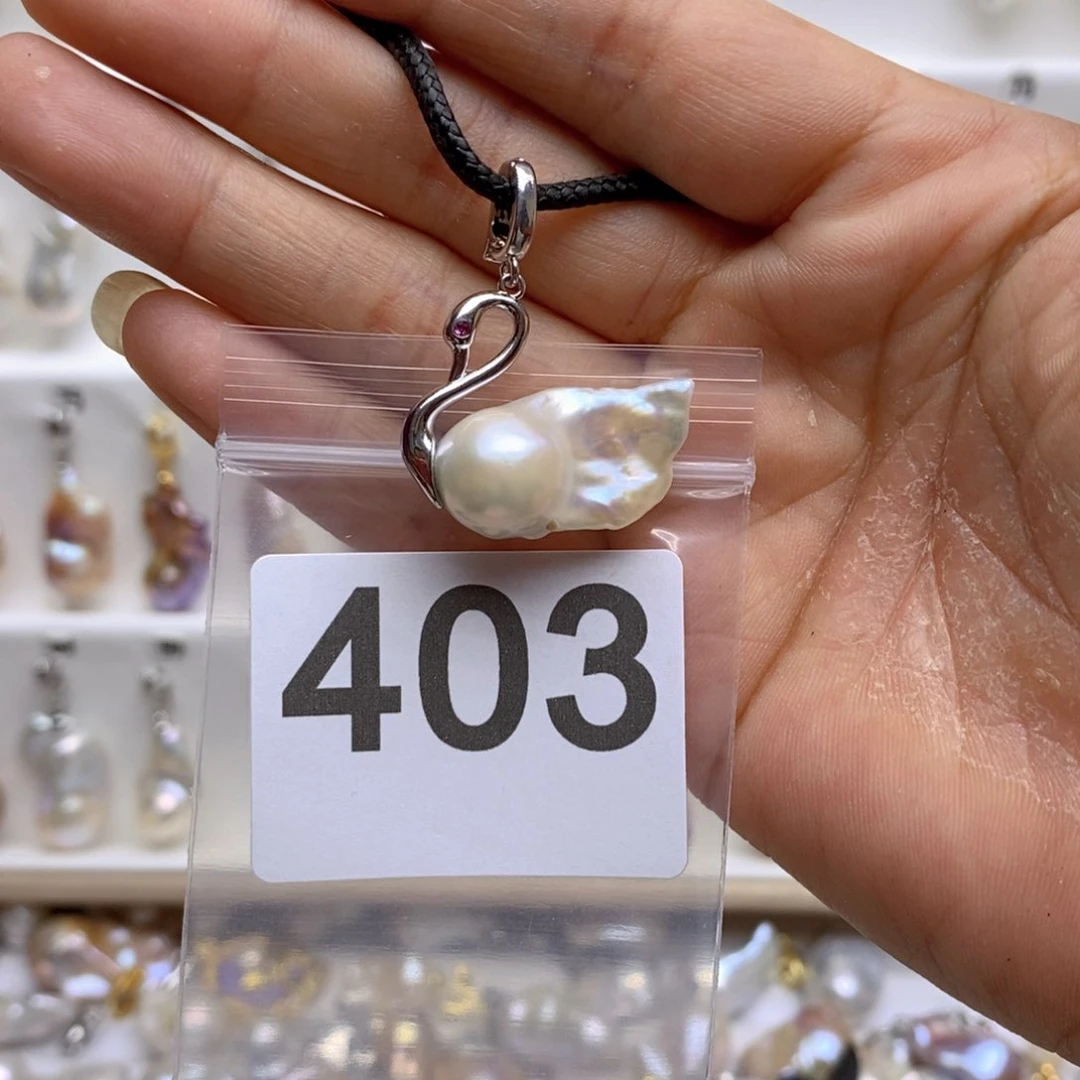 淡水珍珠颈饰银S925镶嵌403