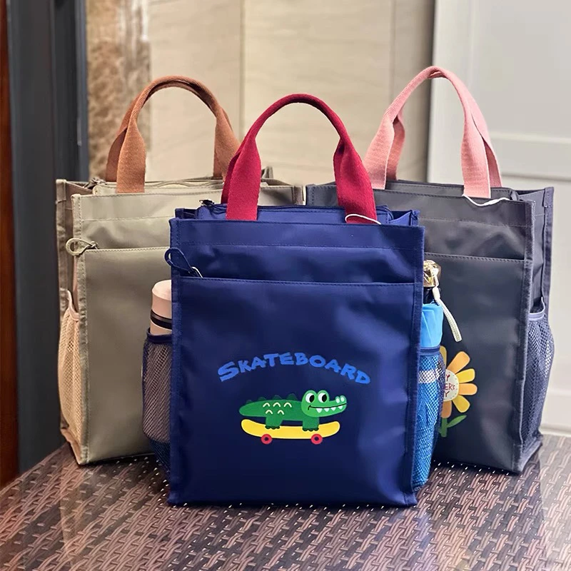 A808防水初中小学生补习袋手拎书袋牛津布包结实手提作业手提袋