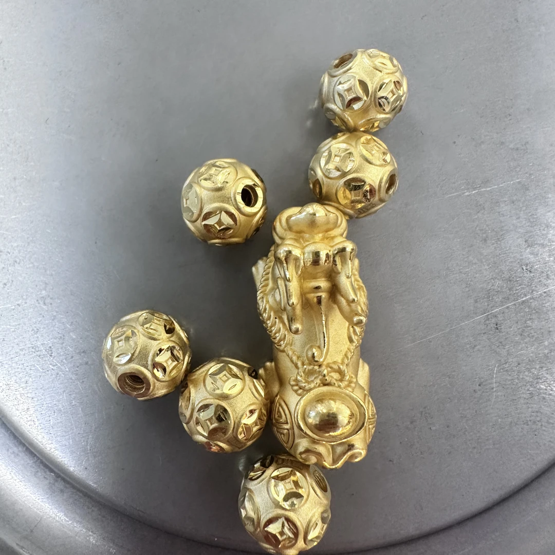 9.7克足金999貔貅转运珠