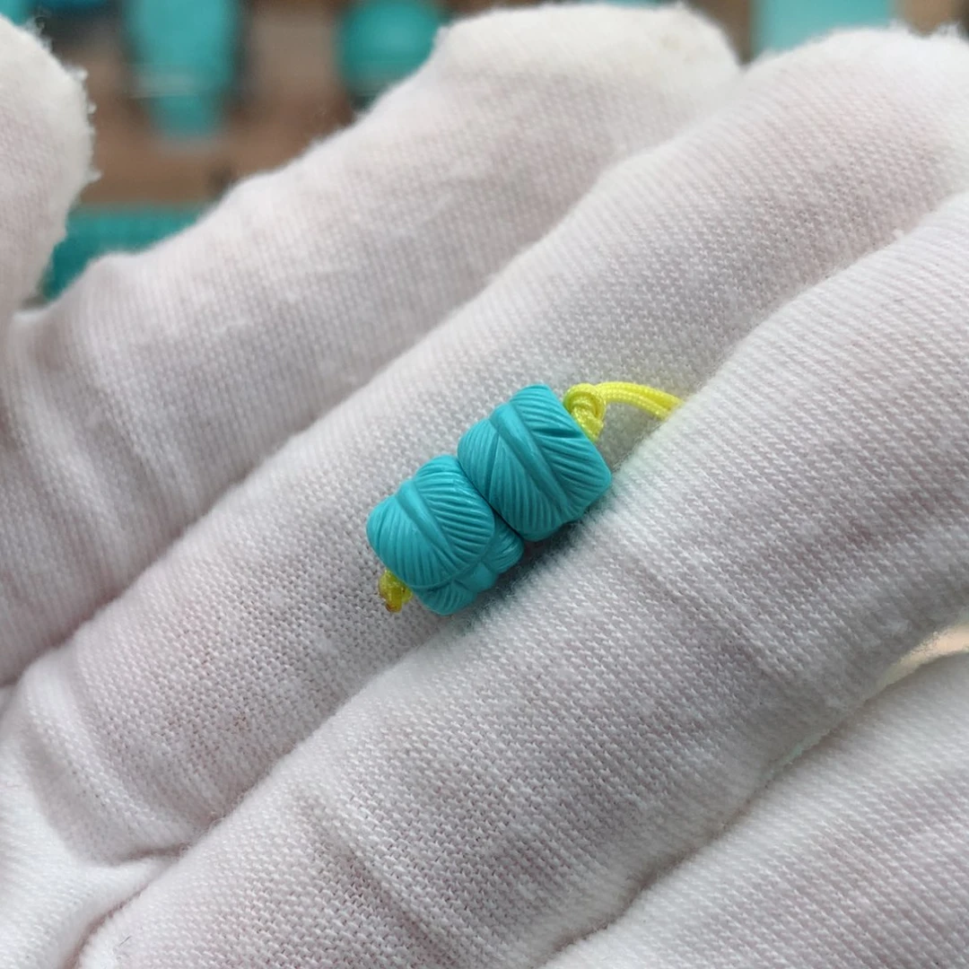 未镶嵌绿松石珠宝奇石7.6m m