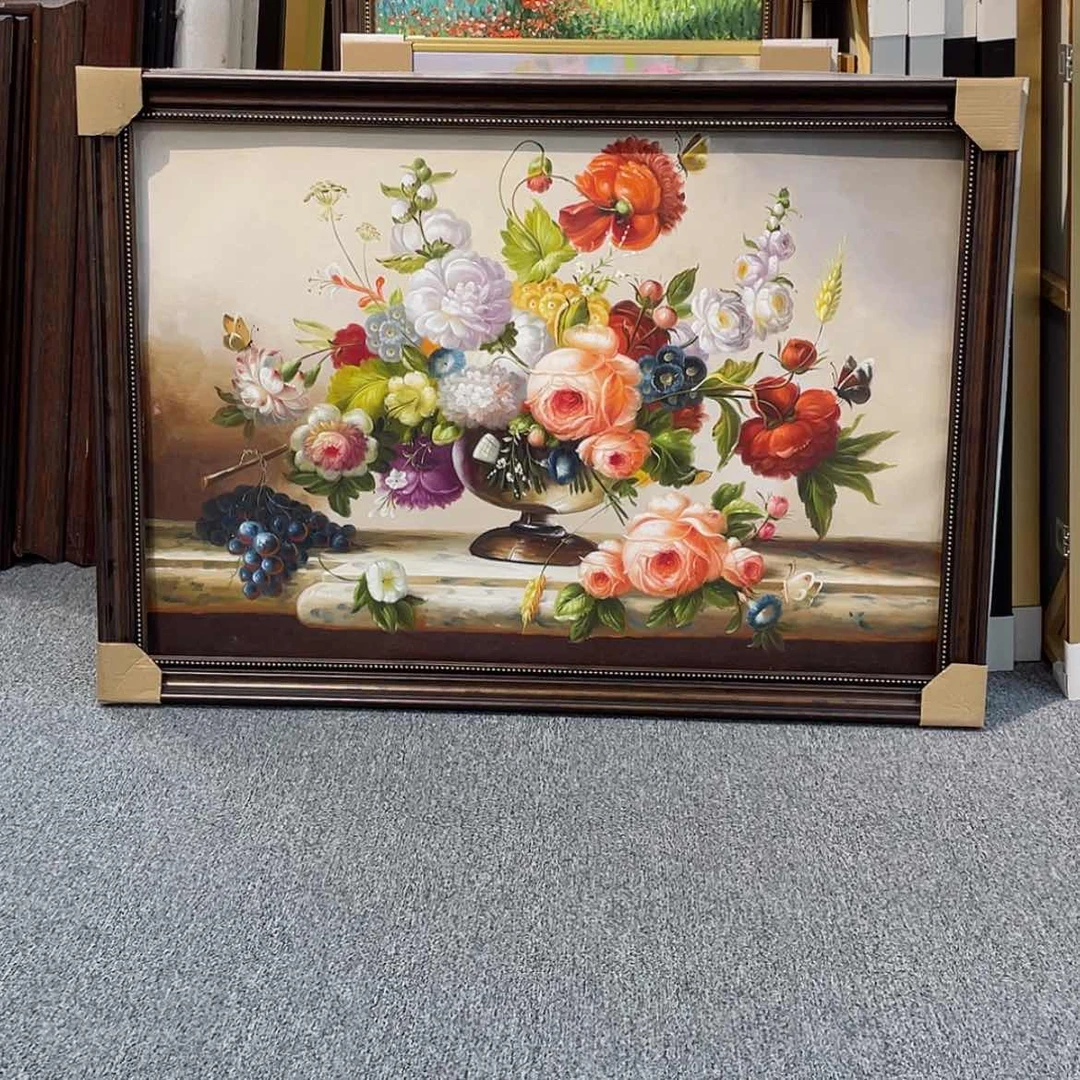 【闪购商品】油画古典静物花卉70×100含框