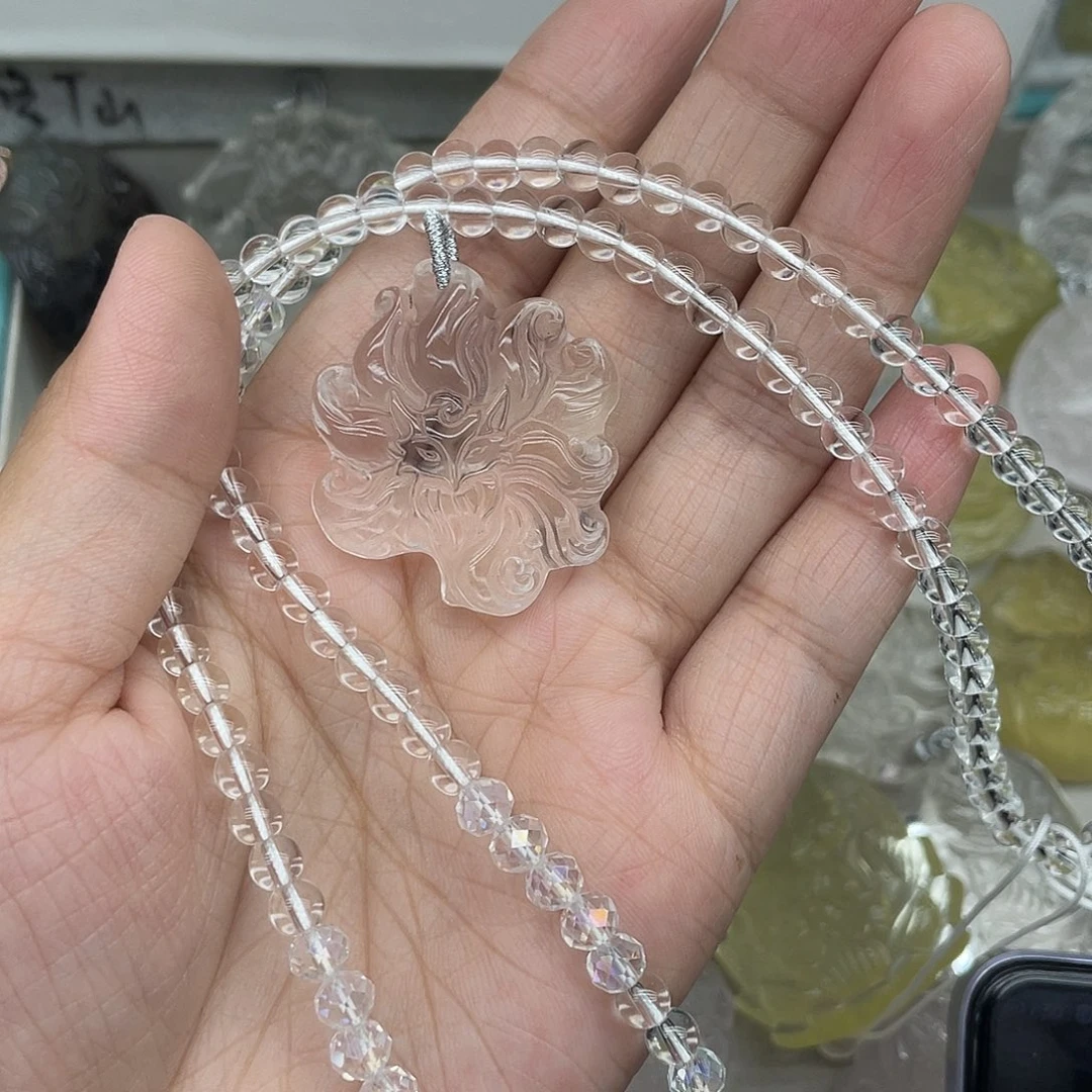 白水晶吊坠女士新款