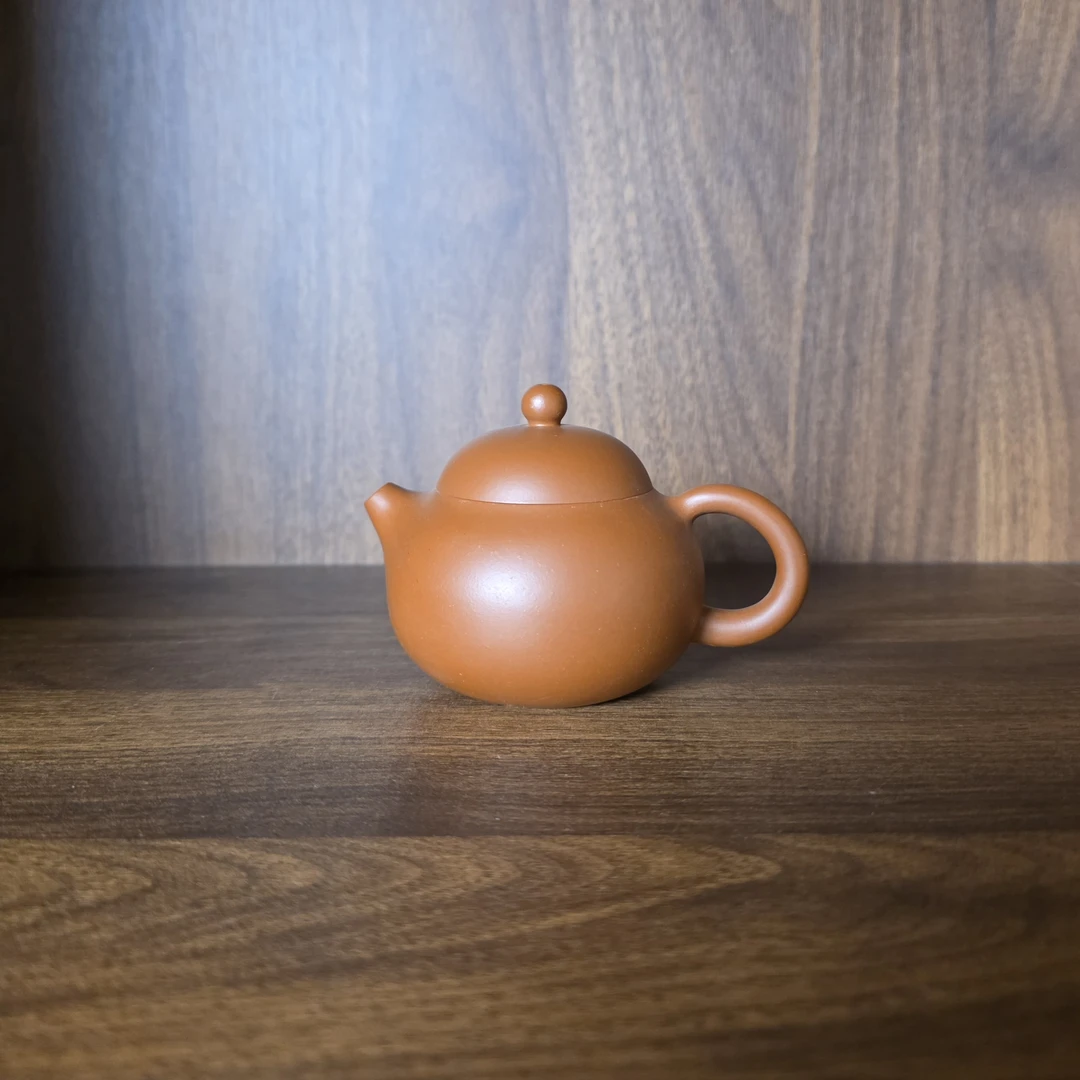 【云水堂_紫砂】原矿朱泥130ml文旦紫砂壶传