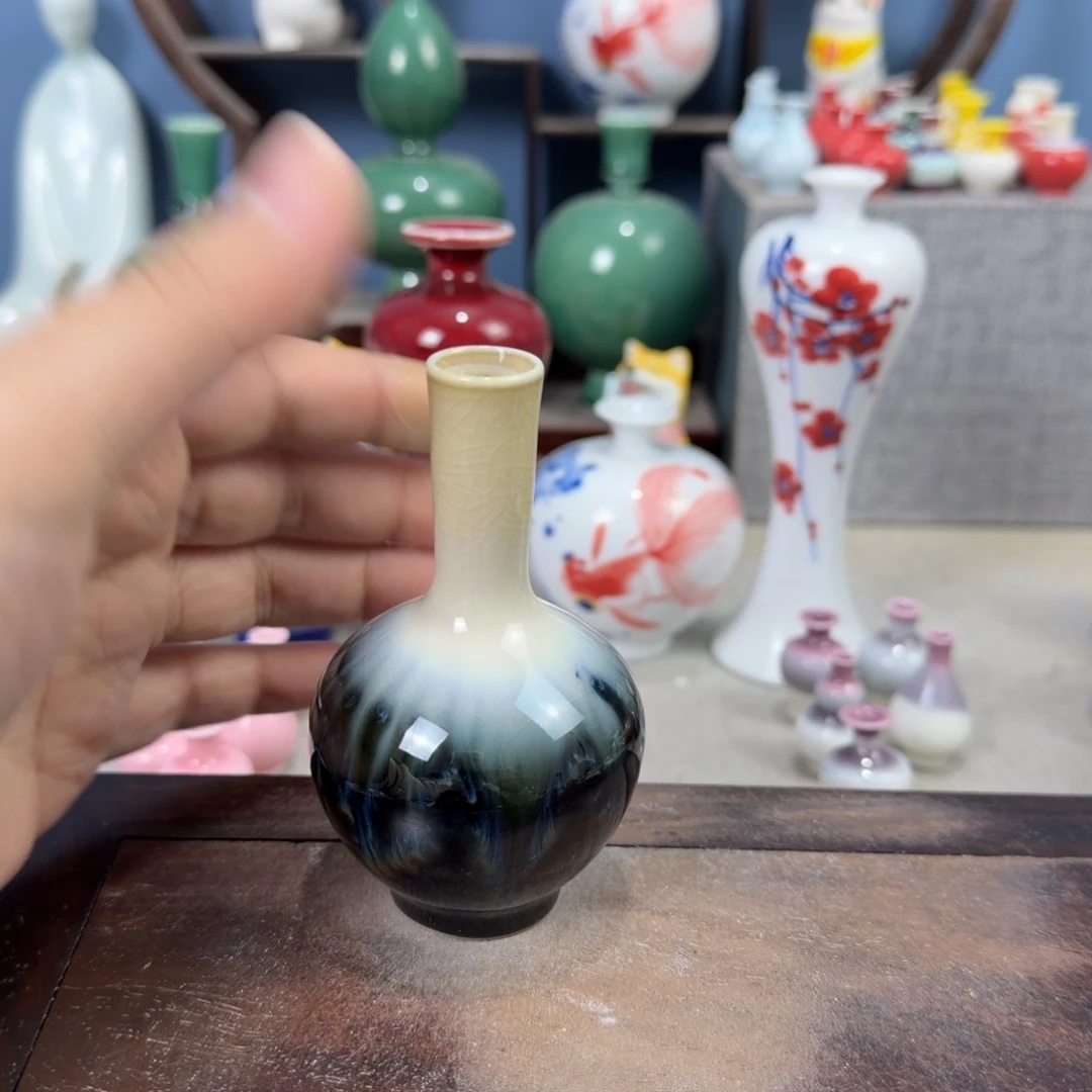 陶瓷手工小花器摆件