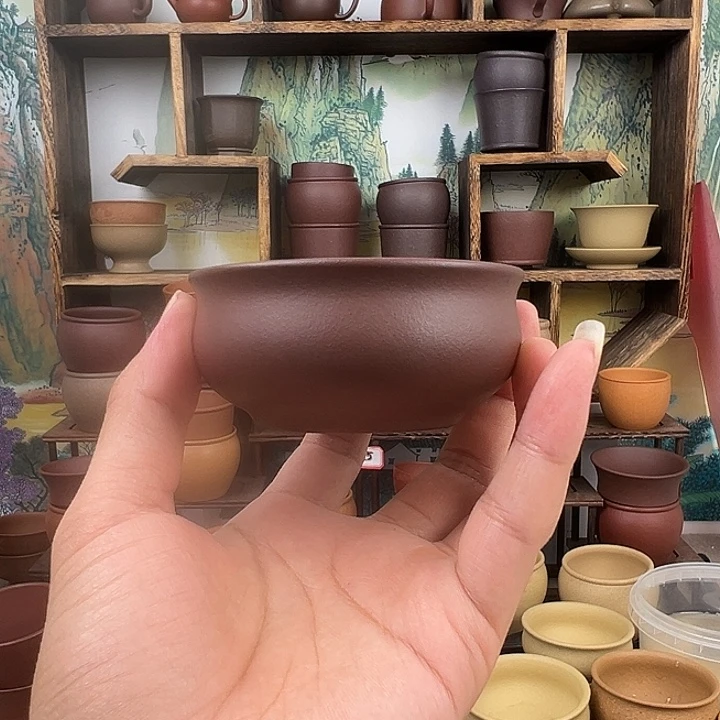 茶杯紫砂拙器甄选，纯原本矿。