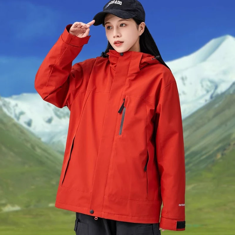 安踏劲道纱2025新款户外冲锋衣女防风防水秋冬外套男三合一可拆卸