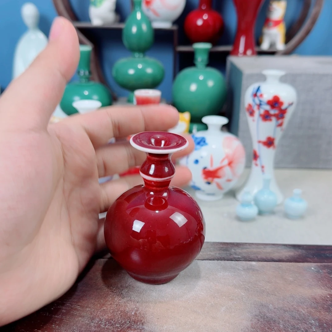 陶瓷手工小花器摆件
