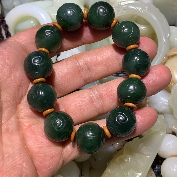 和田玉（碧玉）颈饰未镶嵌尧**夫