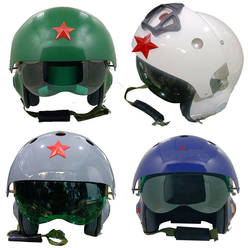 新款飞行员头盔个性四季男女通用双镜复刻版军迷收藏纪念飞行帽