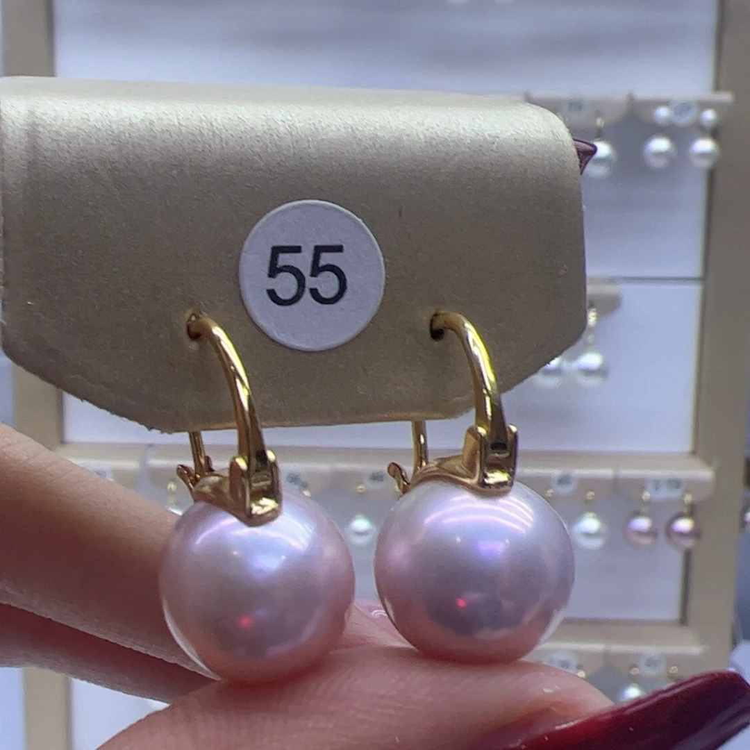 淡水珍珠耳饰银S925镶嵌