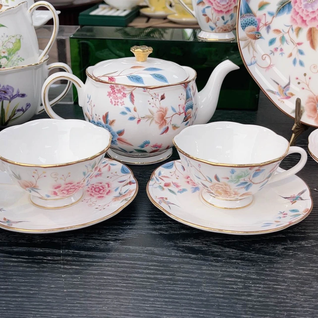 【闪购商品】瓷片一壶两杯———————-