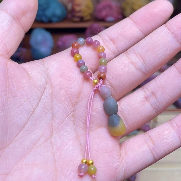 *****玛瑙/玉髓合金手串盐源玛瑙莲藕