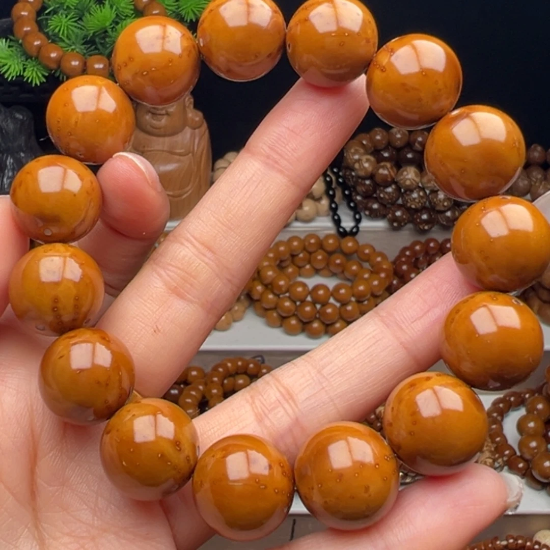 努***福紫金鼠手串卡16半实心光珠