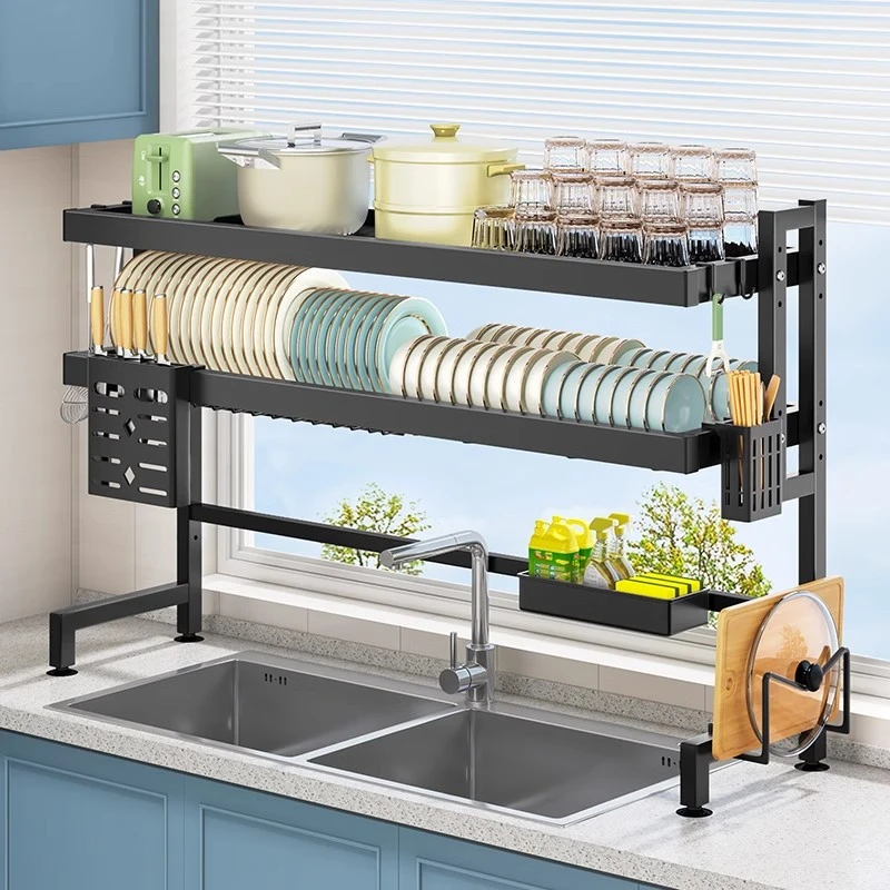 哒小厨碗盘碗筷水槽沥水架碗碟架收纳架沥水篮水池面上置物架