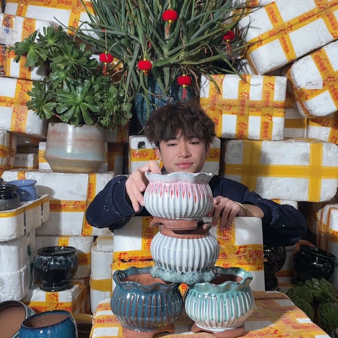 红陶宜兴紫砂花盆