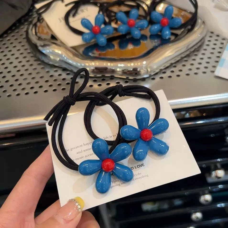 韩系小众设计感小花发绳简约百搭发饰发绳高弹力马尾发绳