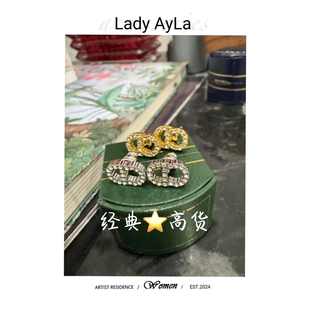 925银合成锆石耳饰 CD猪鼻满镶轻奢时尚耳钉精致饰品AL764