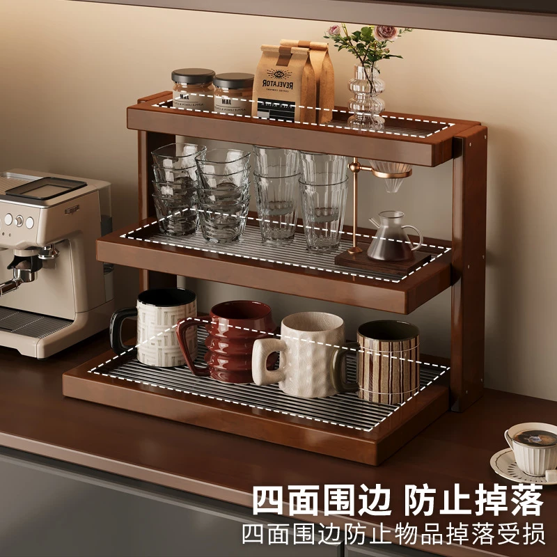 高颜值桌面置物架杯架亚克力多层展示架餐桌台面茶室水杯收纳架子
