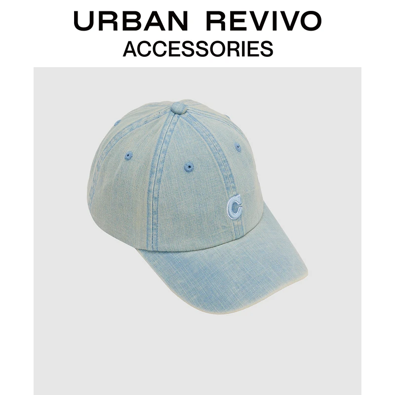 URBAN REVIVO2025秋季新款女士复古字母刺绣棒球帽UAYA50137