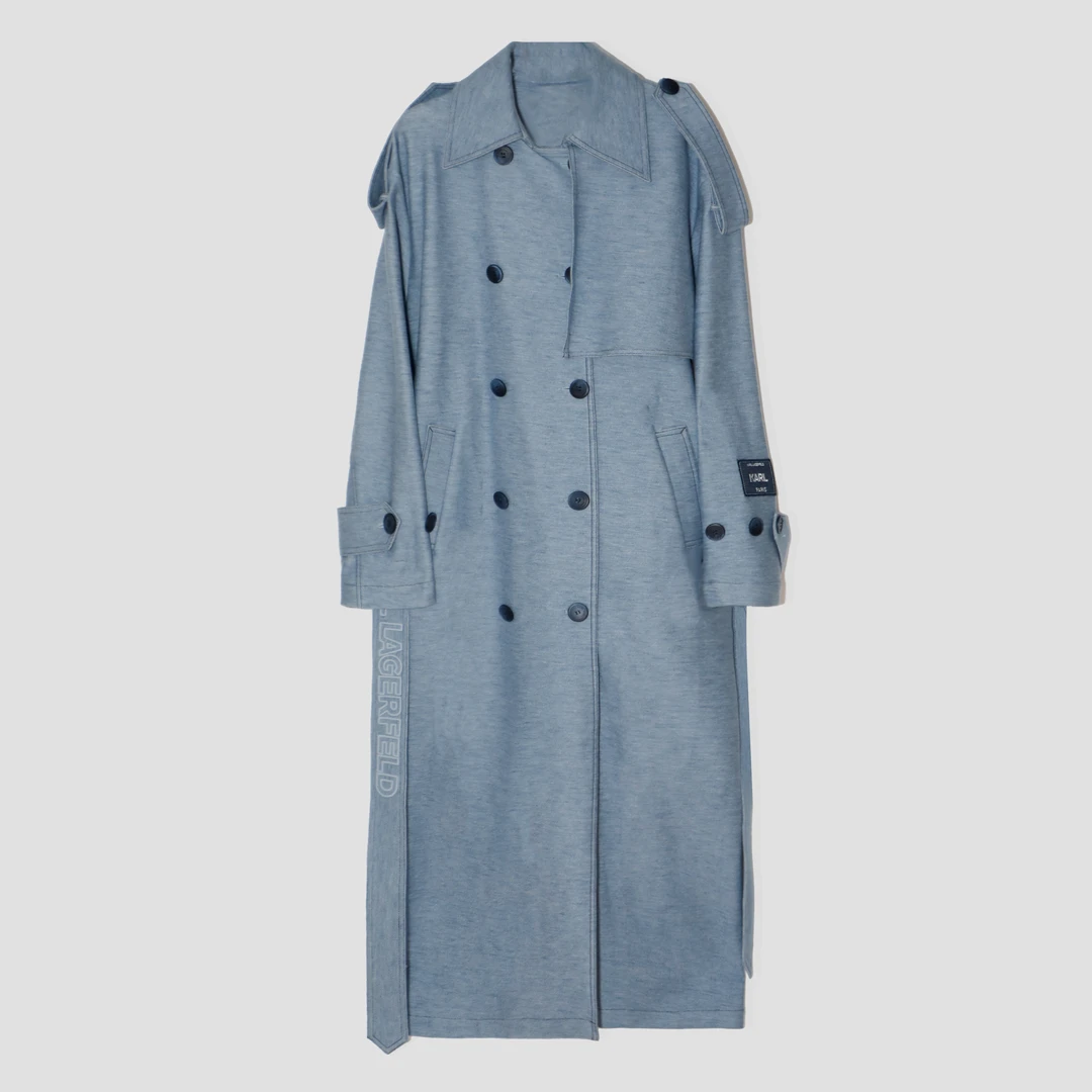 时尚简约气质翻领长风衣DLLFY269