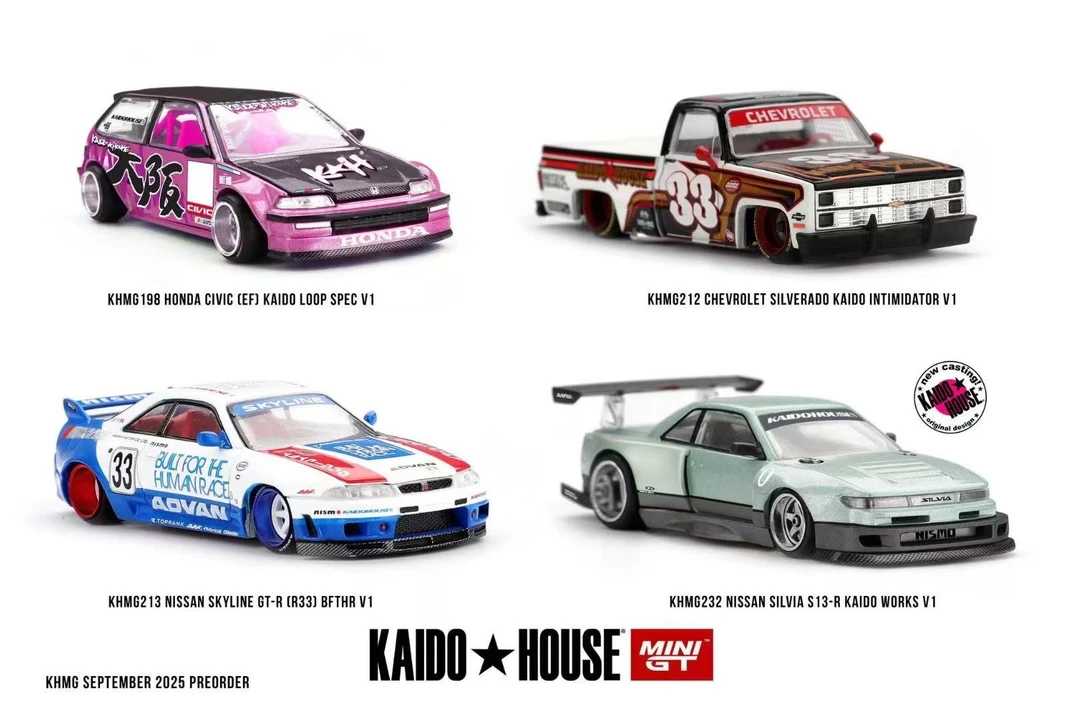 预售 Kaido House + MINIGT 1:64 雪佛兰 Nissan 思域 合金车模