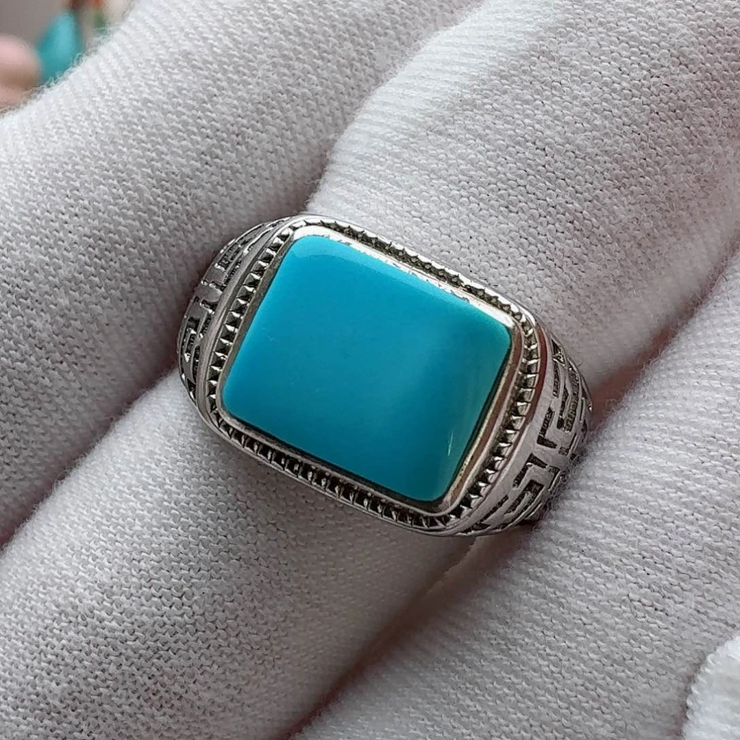 绿松石珠宝奇石银S925镶嵌