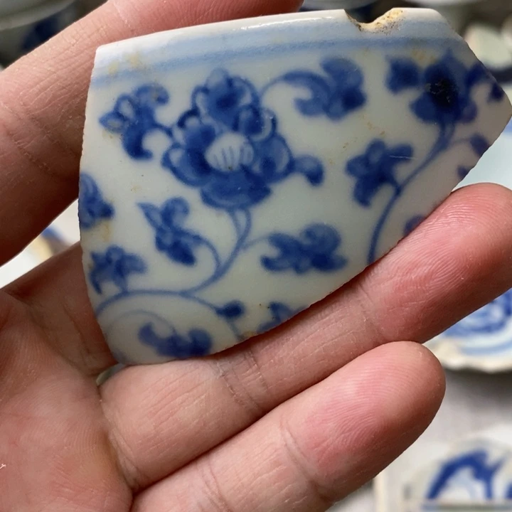 瓷片现代瓷器青花瓷片