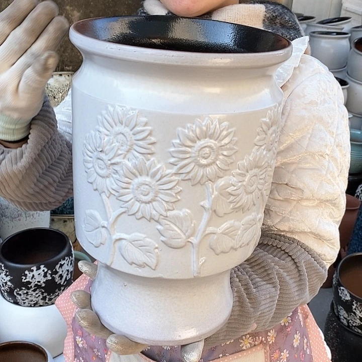 紫砂花盆正品口20高31