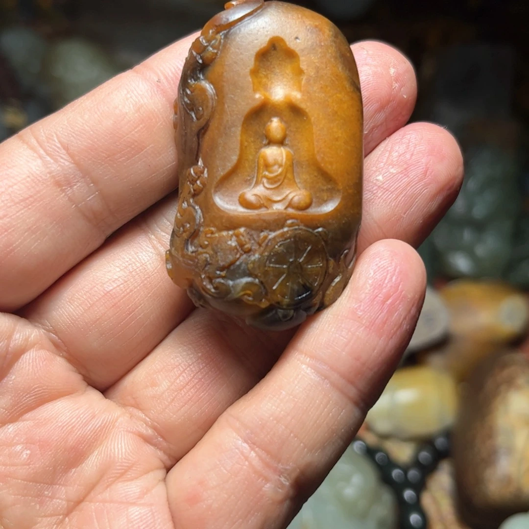 和田玉挂件未镶嵌亮*