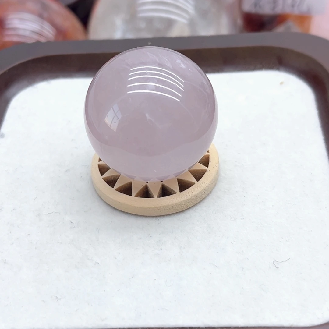珠宝半成品未镶嵌水晶39 玻利维亚紫水晶球34mm