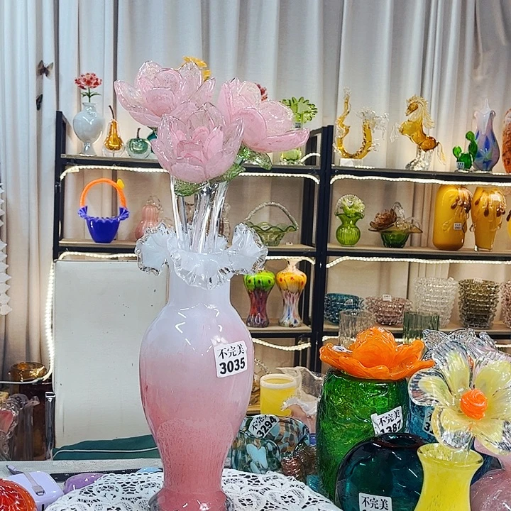 3花1瓶家悦美居琉璃摆件