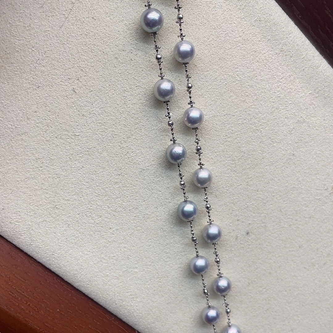 颈饰海水珍珠18K金镶嵌