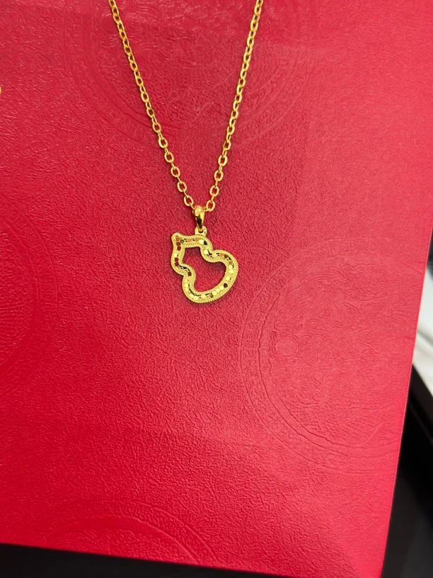 坠链均足银 镂空版 葫芦套链