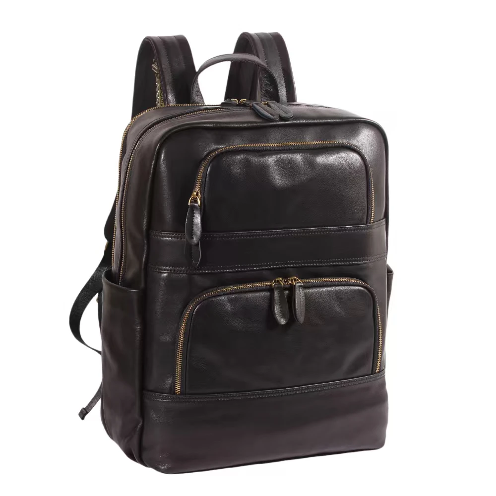 新品男款休闲头层牛皮双肩包尺寸尺寸34高46宽18