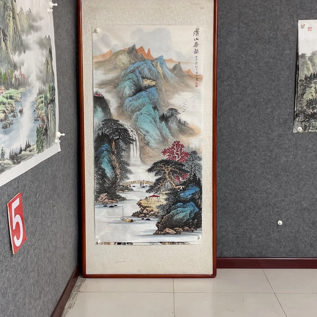 国画境***A四尺画芯孤品漏