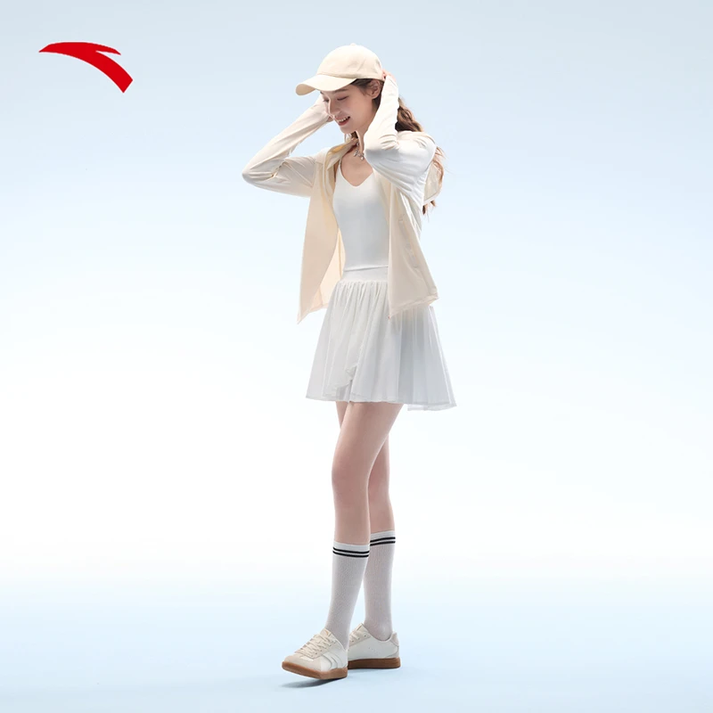 安踏防晒衣女子冰肤抗紫外线UPF50+欧若风针织运动防晒外套