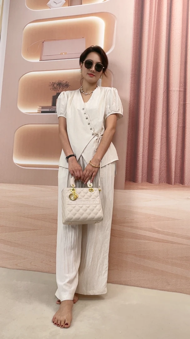 2025新款不规则单排扣系带收腰气质显瘦短袖阔腿库套装