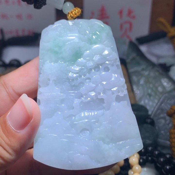 颈饰未镶嵌翡翠保真天然A货翡翠