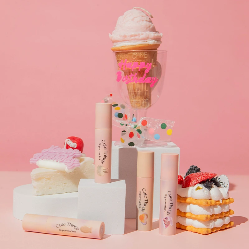 Flortte花洛莉亚怪美莉亚系列奶油日报打底唇霜奶糕唇霜固体唇泥